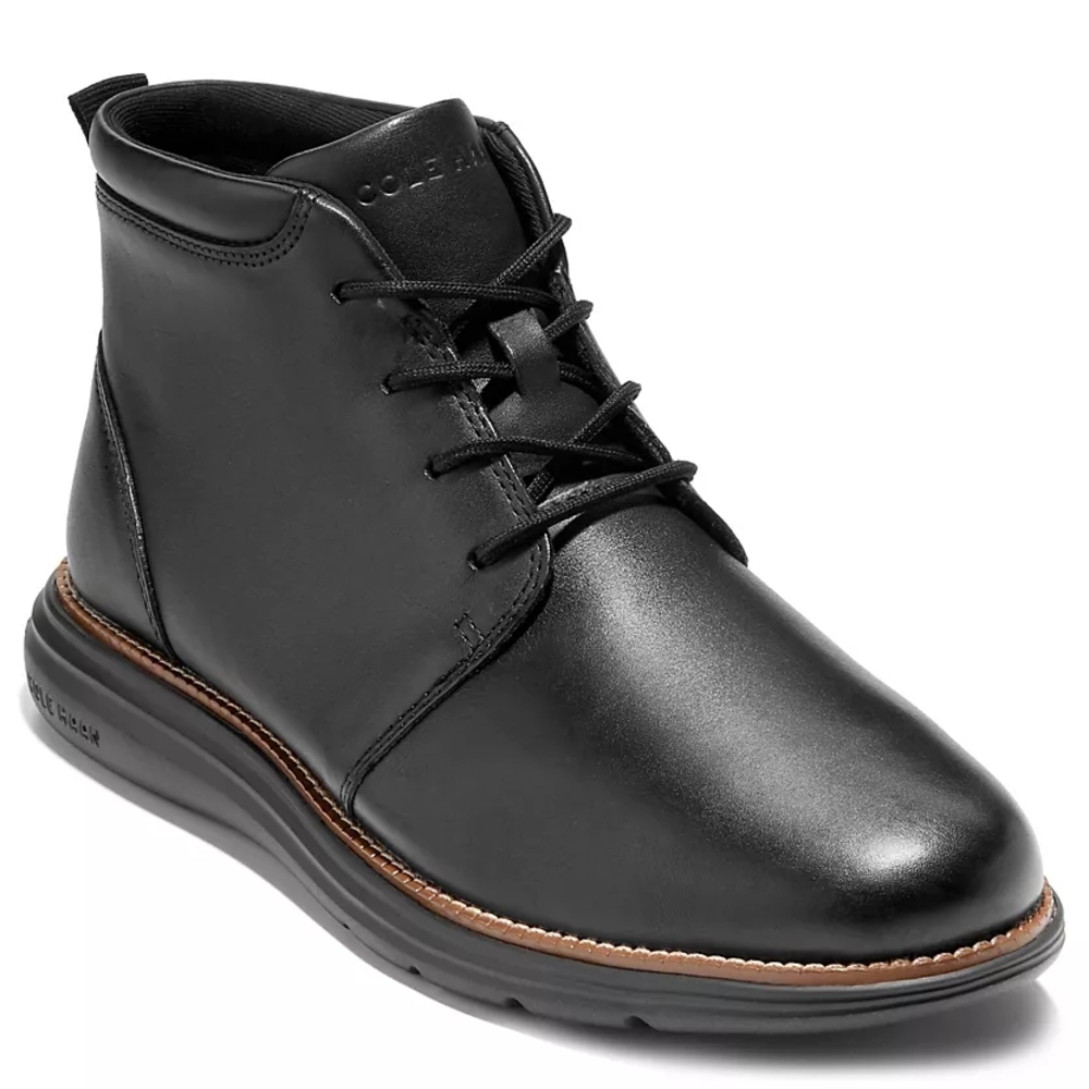 COLE HAAN MENS GRAND+ ULTRA CHUKKA BOOT Black